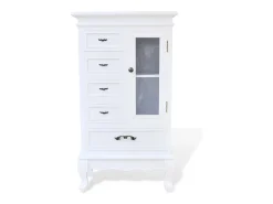 Armário com 5 gavetas 2 prateleiras branco