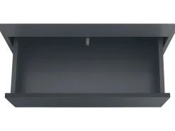 Armário com 2 portas e 1 prateleira em MDF branco e carvalho