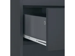 Armário com 2 portas e 1 prateleira em MDF branco e carvalho