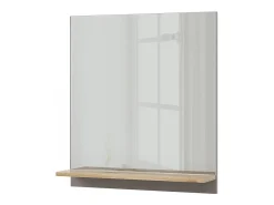 Armário com espelho de casa de banho cinzento-bege 60x14x67 marelle