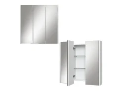 Armário com espelho de casa de banho branco 67.4x17x68 majest