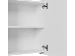 Armário com espelho de casa de banho branco 62x20.8x64 fynn