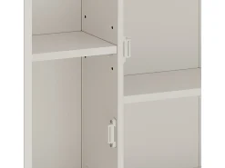 Armário com espelho de casa de banho branco 68x16.5x49 rosario