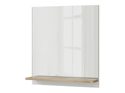Armário com espelho de casa de banho branco/artesanal 60x14x67 marelle