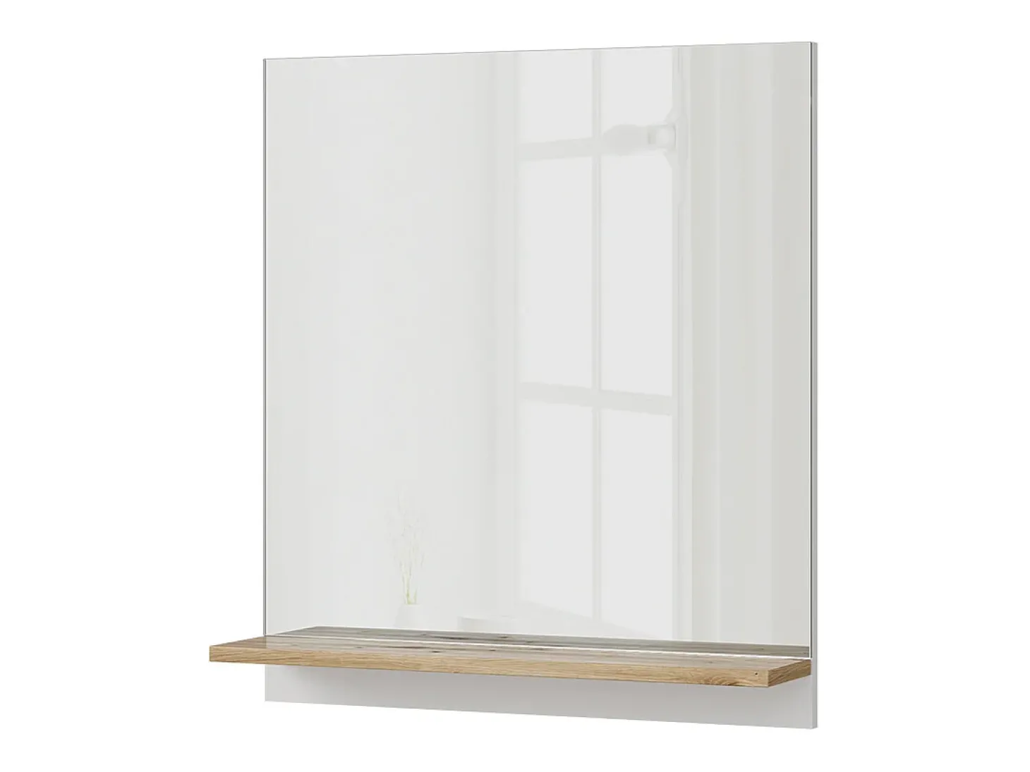 Armário com espelho de casa de banho branco/artesanal 60x14x67 marelle