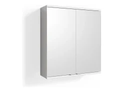 Armário com espelho de casa de banho branco 60x20x68 roy