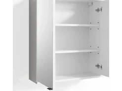 Armário com espelho de casa de banho branco 60x20x68 roy
