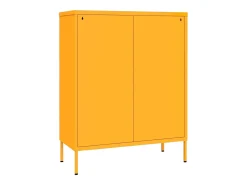 Armário com gavetas aço 80x35x101,5 cm amarelo mostarda