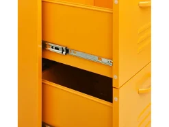 Armário com gavetas aço 80x35x101,5 cm amarelo mostarda