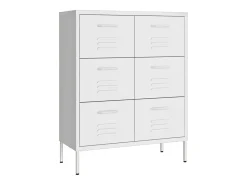 Armário com gavetas aço 80x35x101,5 cm branco