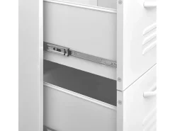 Armário com gavetas aço 80x35x101,5 cm branco