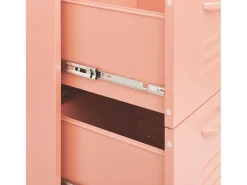 Armário com gavetas aço 80x35x101,5 cm rosa