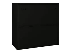 Armário com porta deslizante aço 90x40x90 cm preto