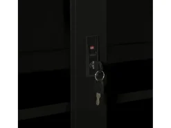 Armário com porta deslizante aço 90x40x90 cm preto