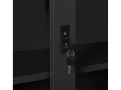 Armário com porta deslizante aço 90x40x90 cm antracite
