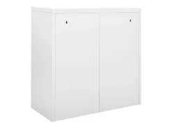 Armário com porta deslizante aço 90x40x90 cm cinzento