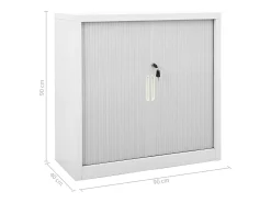 Armário com porta deslizante aço 90x40x90 cm cinzento
