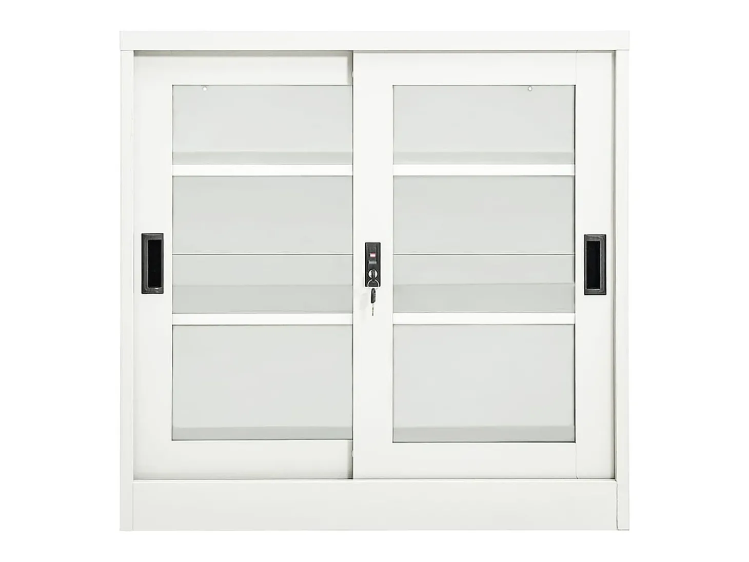 Armário com porta deslizante aço 90x40x90 cm branco