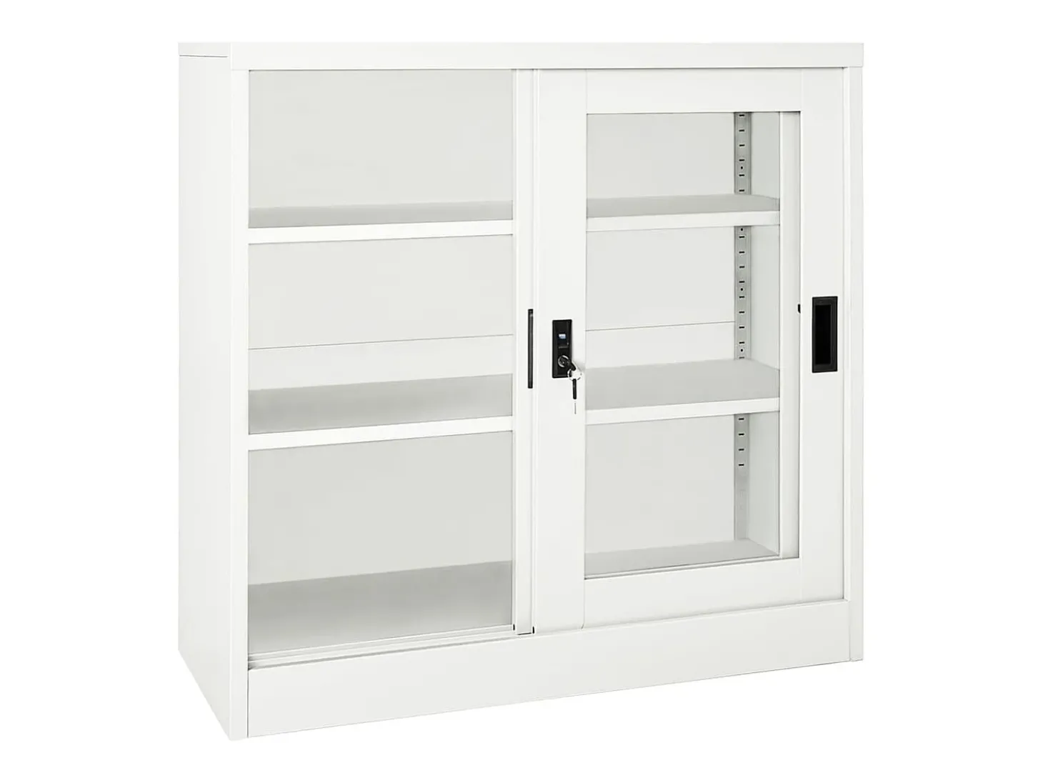 Armário com porta deslizante aço 90x40x90 cm branco
