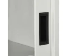 Armário com porta deslizante aço 90x40x90 cm cinzento-claro