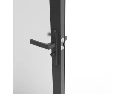 Armário com porta reversível em alumínio e vidro fosco - A204 x L73 cm - LOXTON
