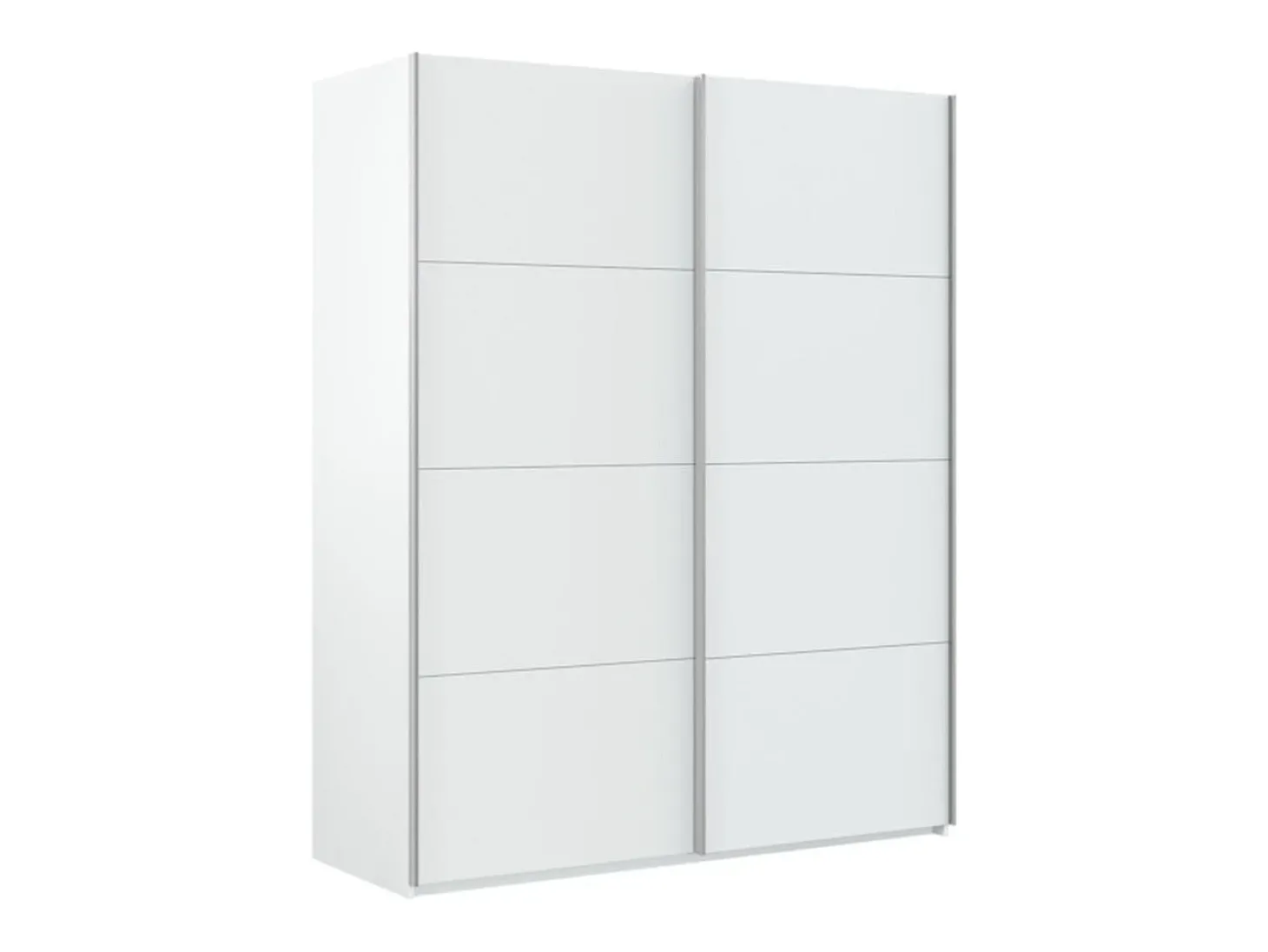 Armário com portas de correr em aglomerado branco 200x150x60cm