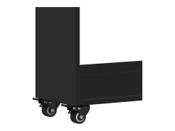 Armário com rodas 60x22x79 cm derivados de madeira preto