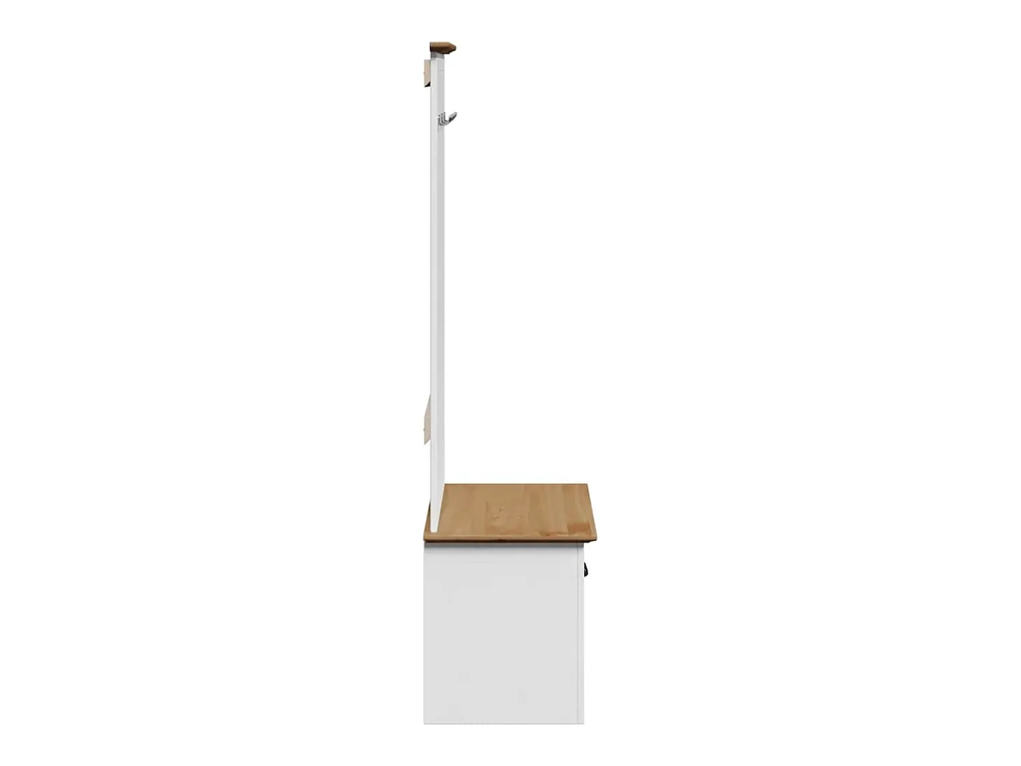 Armário corredor com ganchos BODO branco castanho 50x40x157 cm