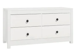 Armário de apoio 100x40x54 cm pinho maciço branco