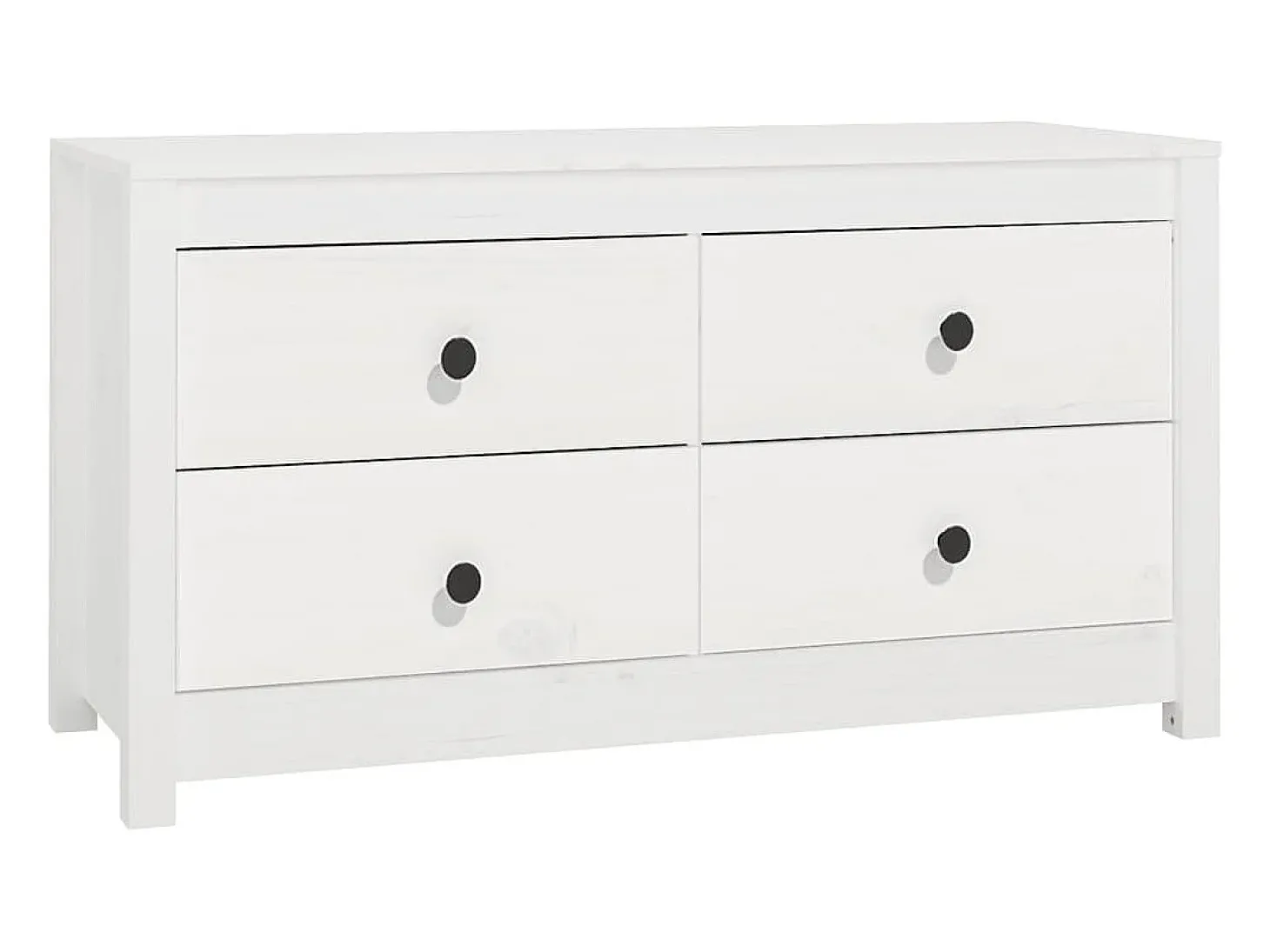 Armário de apoio 100x40x54 cm pinho maciço branco