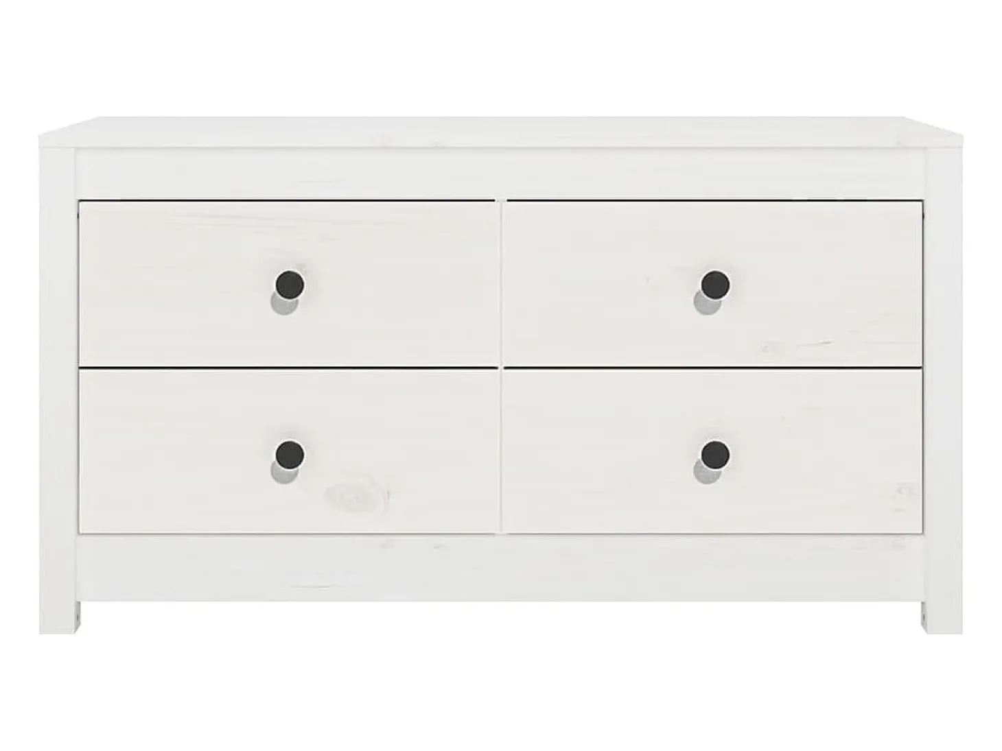 Armário de apoio 100x40x54 cm pinho maciço branco