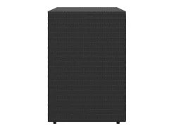 Armário de armazenamento de jardim preto 100x55,5x80 cm vime sintético