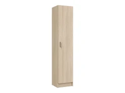 Armário de armazenamento multiuso com 1 porta dobrável e puxador de carvalho 37x182x37 cm