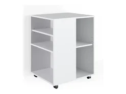 Armário de arquivo com rodas branco 59.4x52.6x72