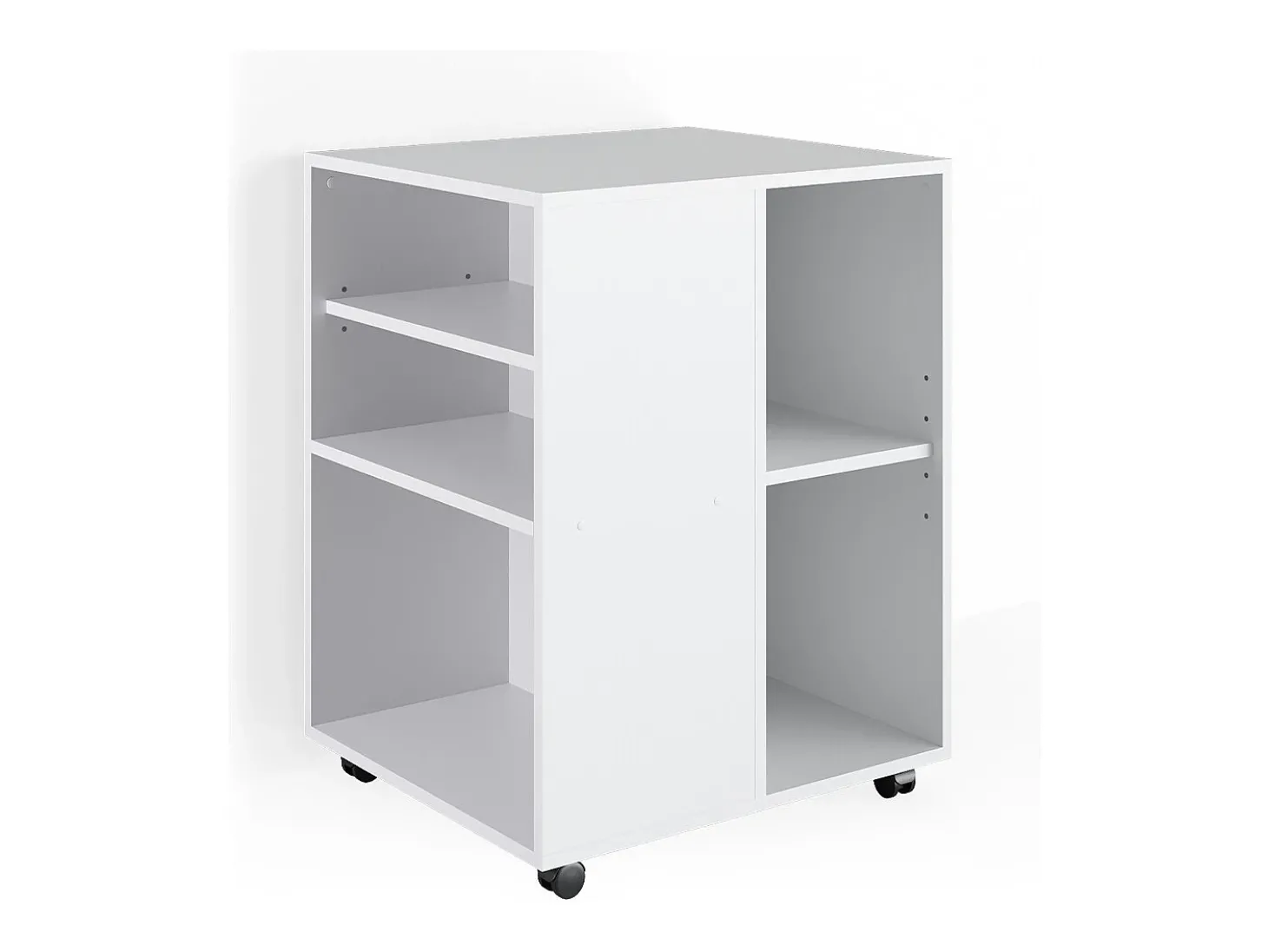 Armário de arquivo com rodas branco 59.4x52.6x72