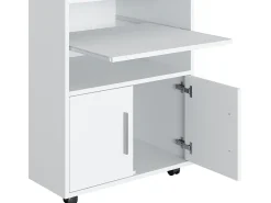 Armário de arquivo com rodas branco 48.4x60.2x74.4 novak