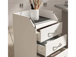 Armário de arquivo com rodas branco 36x40x65 gwendolyn