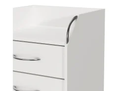 Armário de arquivo com rodas branco 36x40x65 gwendolyn