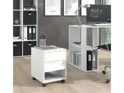 Armário de arquivo com rodas branco 37x37x47 jons