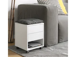 Armário de arquivo com rodas branco 37x37x47 jons
