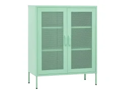 Armário de arrumação aço 80x35x101,5 cm verde-hortelã