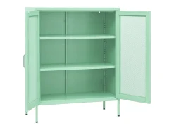 Armário de arrumação aço 80x35x101,5 cm verde-hortelã