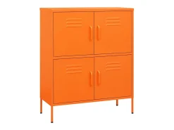Armário de arrumação aço 80x35x101,5 cm laranja