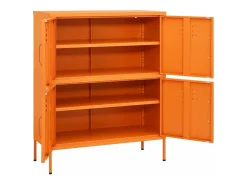 Armário de arrumação aço 80x35x101,5 cm laranja