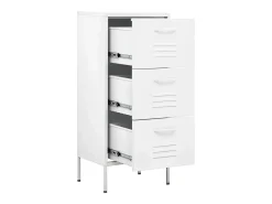 Armário de arrumação aço 42,5x35x101,5 cm branco