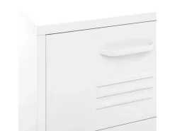 Armário de arrumação aço 42,5x35x101,5 cm branco