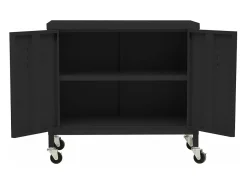 Armário de arrumação aço 60x35x56 cm preto