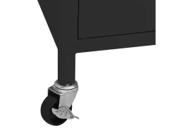Armário de arrumação aço 60x35x56 cm preto