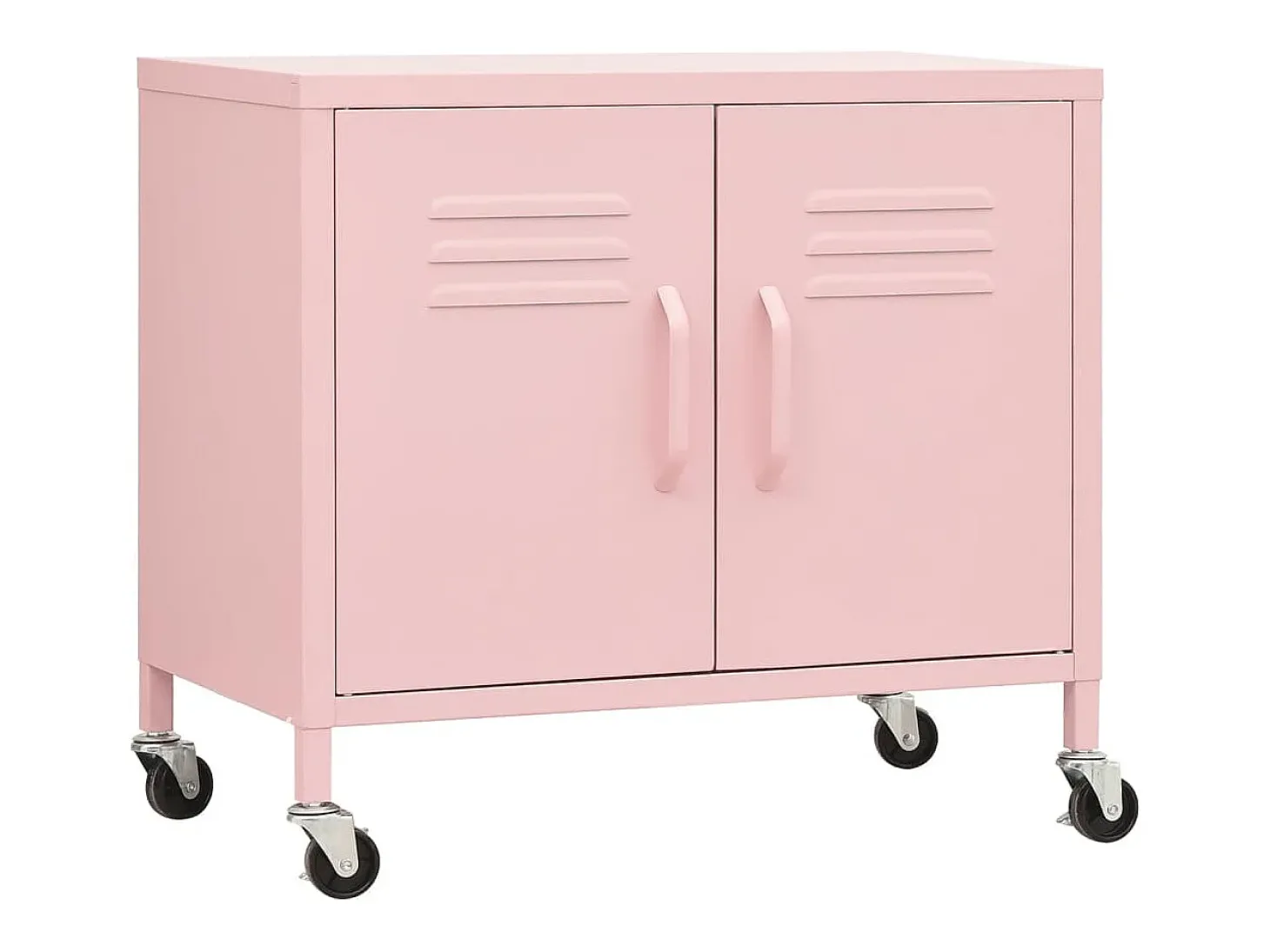 Armário de arrumação aço 60x35x56 cm rosa