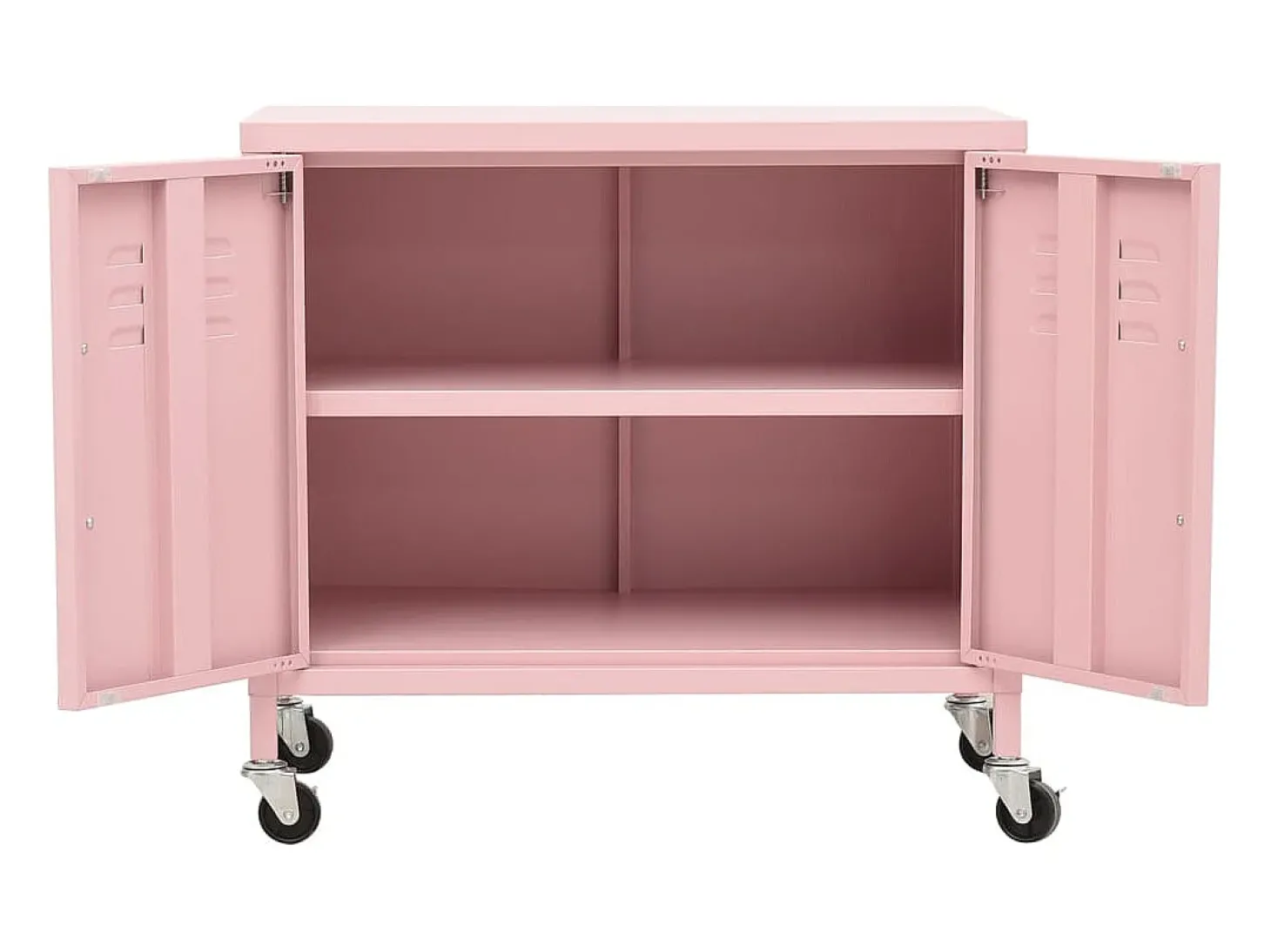Armário de arrumação aço 60x35x56 cm rosa
